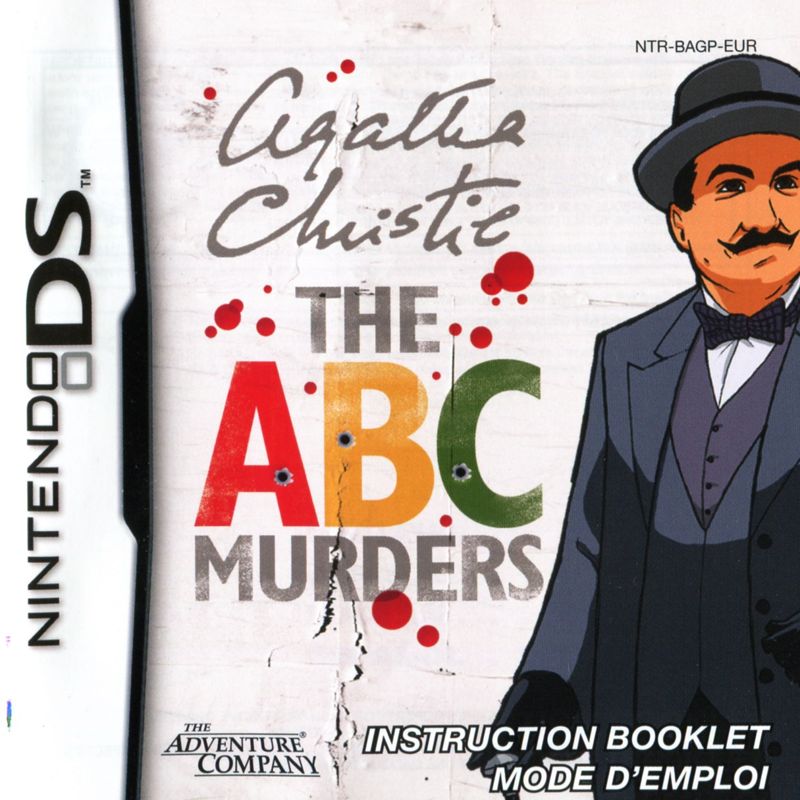 Manual for Agatha Christie: The ABC Murders (Nintendo DS): Front