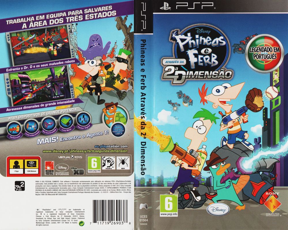Full Cover for Phineas and Ferb: Across the 2nd Dimension (PSP)
