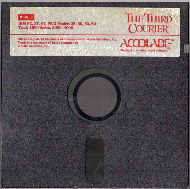 Media for The Third Courier (DOS) (5.25" release (version 1.0)): Disk 3