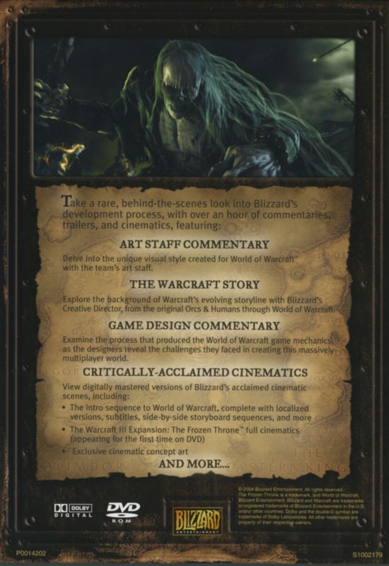 Extras for World of WarCraft (Collector's Edition) (Macintosh and Windows): Keep Case - Back (Behind the Scenes DVD)