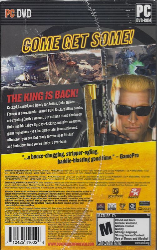 Duke Nukem Forever (Balls of Steel Edition) cover or packaging material ...