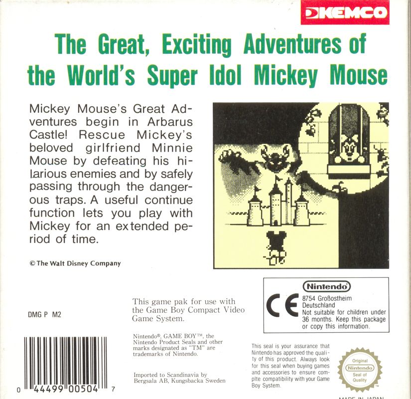 Back Cover for The Bugs Bunny Crazy Castle 2 (Game Boy)