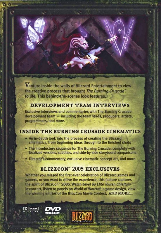 Extras for World of WarCraft: The Burning Crusade (Collector's Edition) (Macintosh and Windows): Keep Case (Making-of) - Back