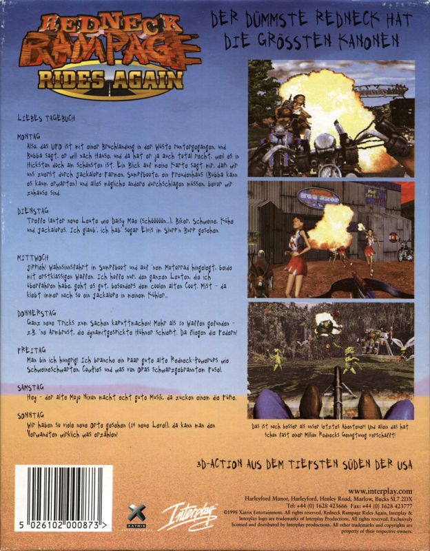 Back Cover for Redneck Rampage Rides Again (DOS)