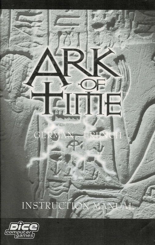 Manual for Ark of Time (DOS) (Dice Multimedia release): Front