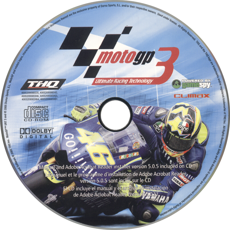 Media for 3in1 Adrenalin Pack (Windows): Moto GP 3 disc