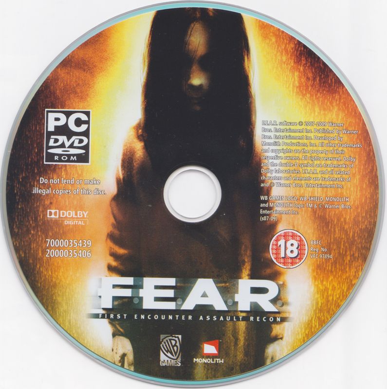 Media for F.E.A.R.: Gold Edition (Windows) (2009 re-release): F.E.A.R. Disc