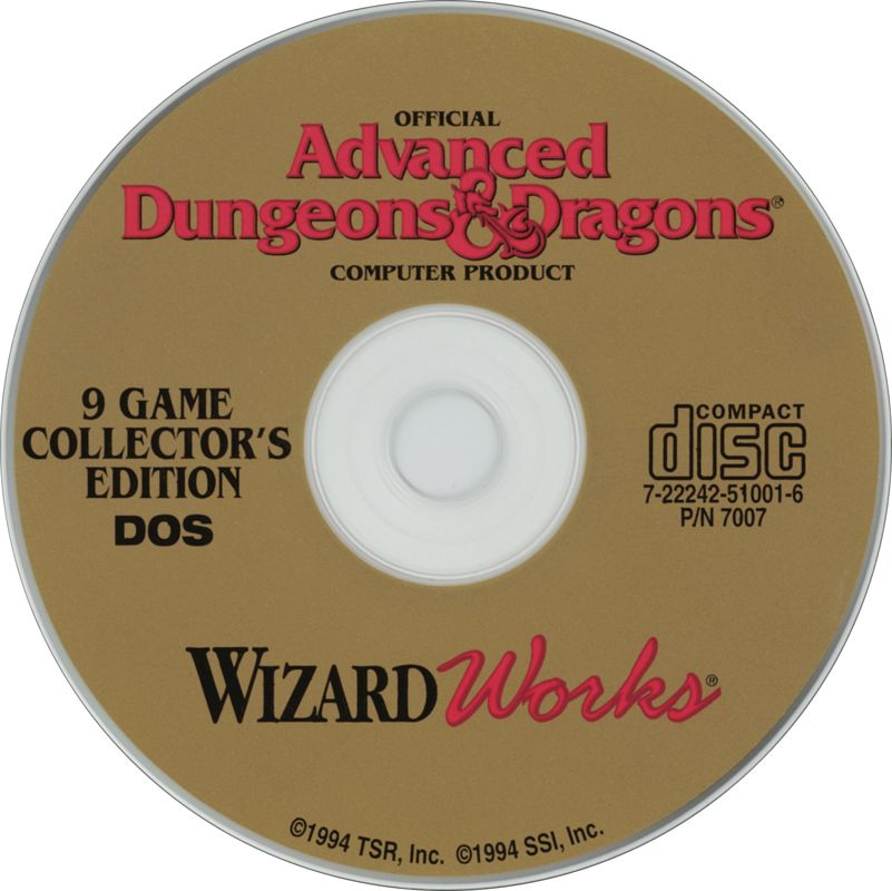 Media for Advanced Dungeons & Dragons: Collector's Edition (DOS)