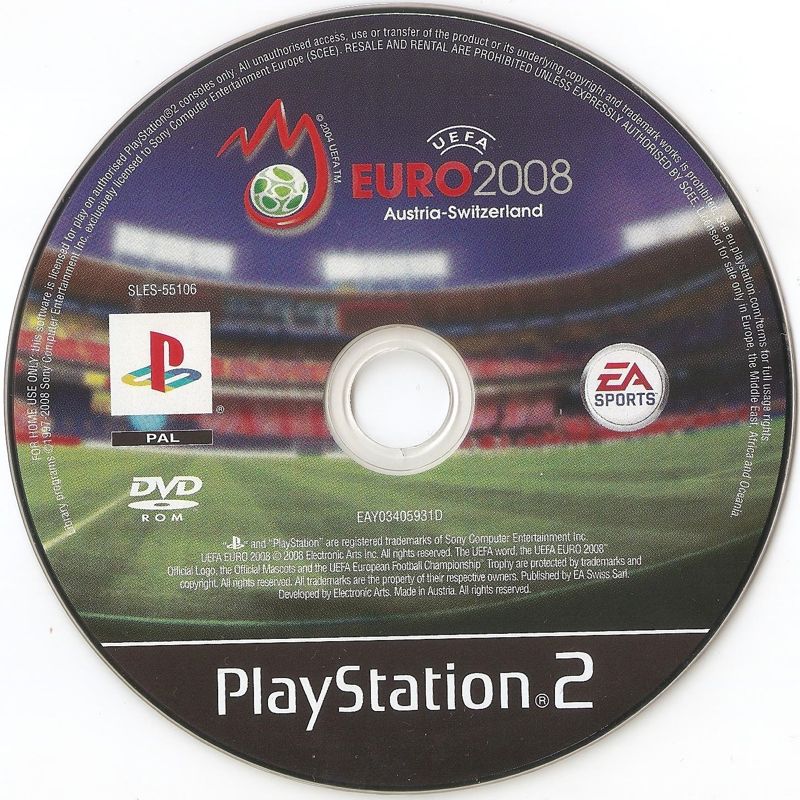 Media for UEFA Euro 2008 (PlayStation 2)