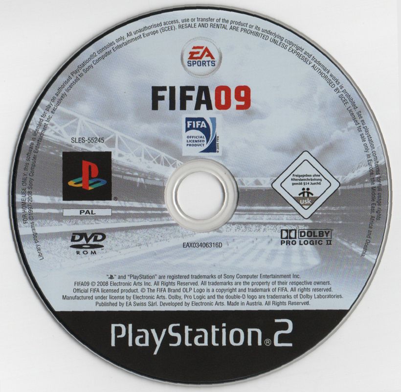 Media for FIFA Soccer 09 (PlayStation 3)