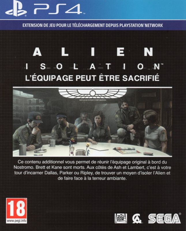 Other for Alien: Isolation - Nostromo Edition (PlayStation 4): DLC Code - Front