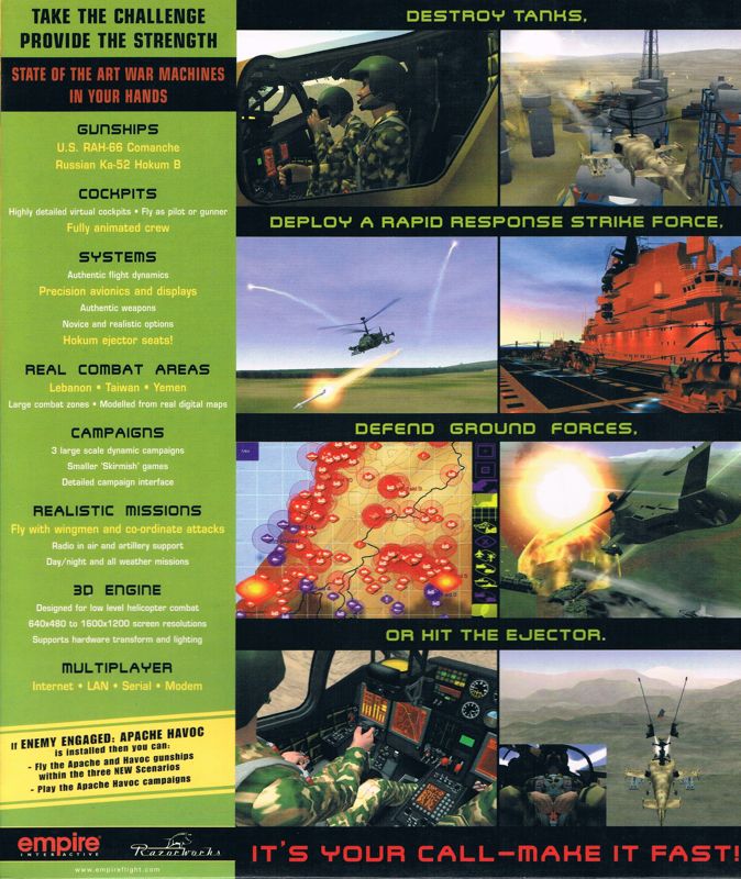 Back Cover for Enemy Engaged: RAH-66 Comanche versus Ka-52 Hokum (Windows)