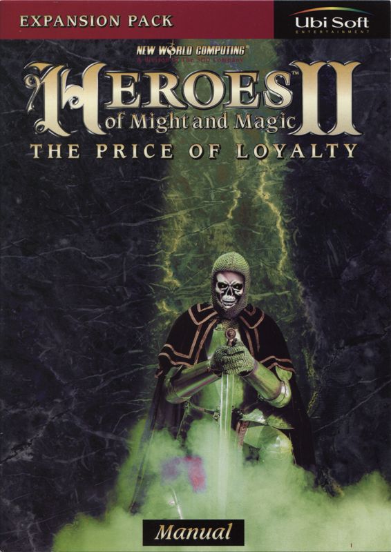 Manual for Heroes of Might and Magic Compendium (DOS and Windows): <i>Heroes of Might and Magic II - The Price of Loyalty</i> - Front