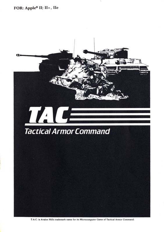 Manual for TAC: Tactical Armor Command (Atari 8-bit)