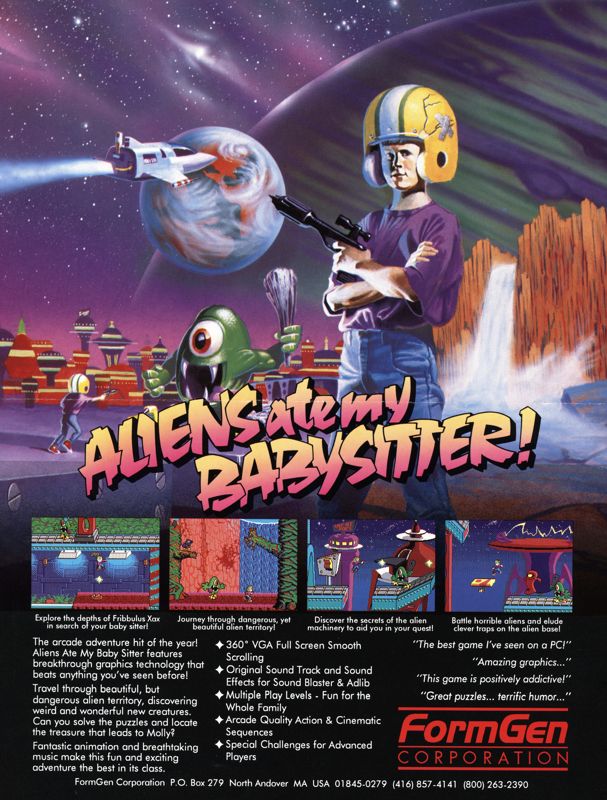 Extras for Spear of Destiny (DOS) (3.5" Disk Release): Commander Keen - Aliens Ate my Babysitter! Poster