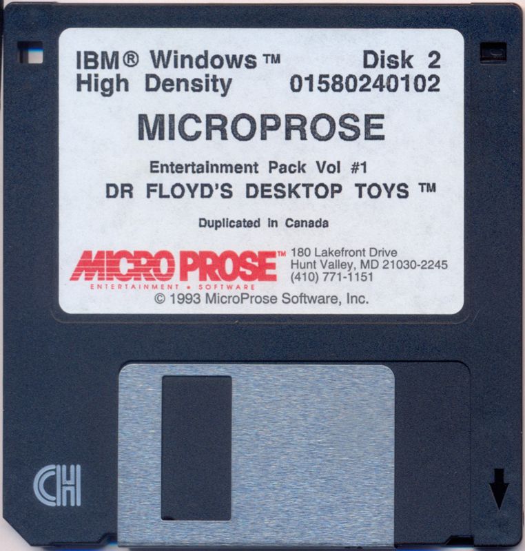 Media for MicroProse Entertainment Pack Vol #1: Dr Floyd's Desktop Toys (Windows 16-bit): Disk 2