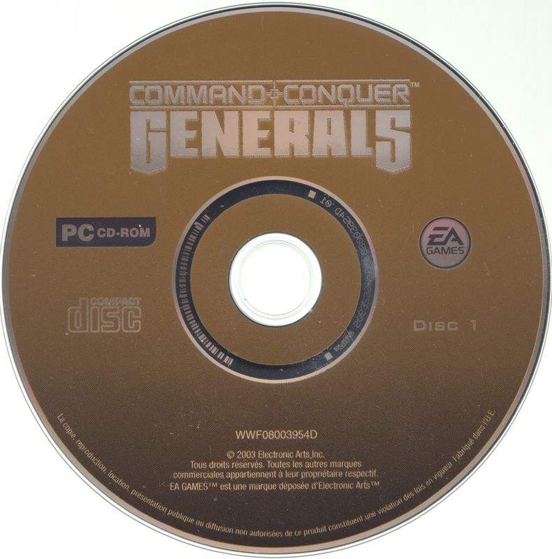 Media for Command & Conquer: Generals (Windows): Disc 1