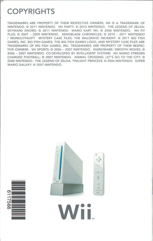 Advertisement for Go Vacation (Wii): Wii Software Booklet - Back
