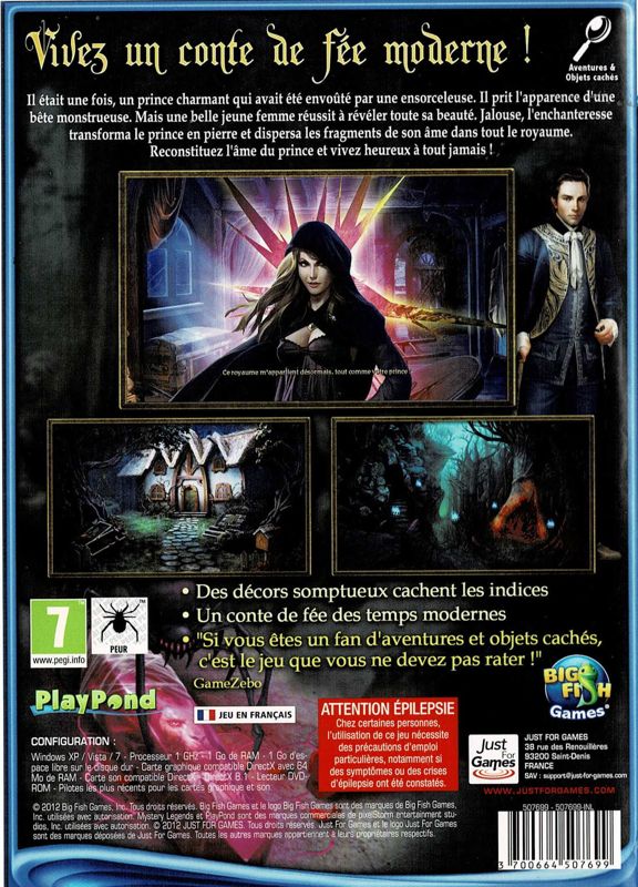 Back Cover for Mystery Legends: Beauty & The Beast (Windows)