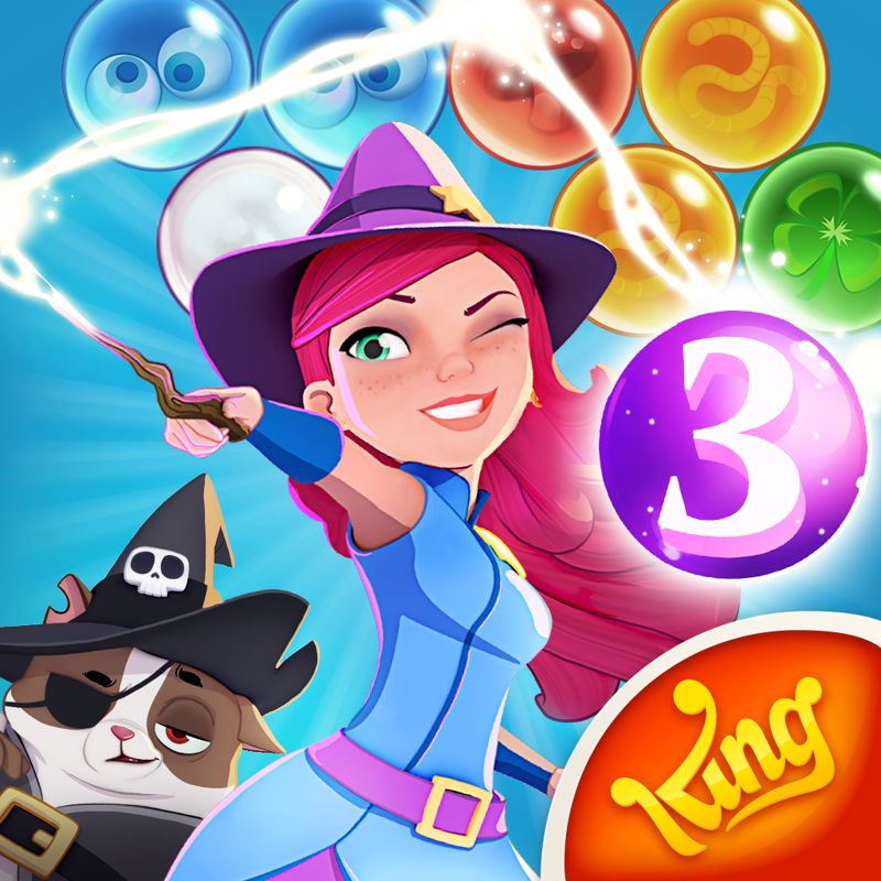 Front Cover for Bubble Witch 3 Saga (iPad and iPhone)