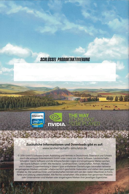Manual for Farming Simulator 19 (Windows): Back