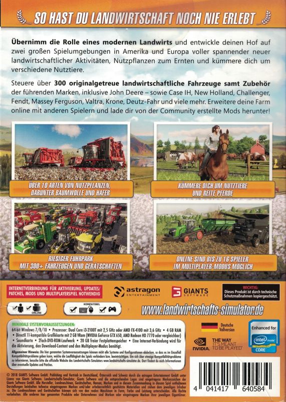 Back Cover for Farming Simulator 19 (Windows)