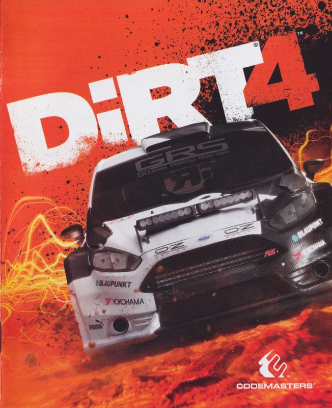 Manual for DiRT 4 (PlayStation 4): Front