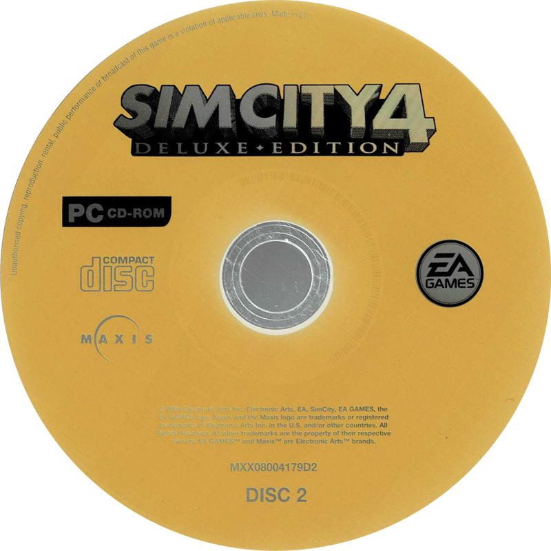 Media for SimCity 4: Deluxe Edition (Windows) (EA value games release): Disc 2