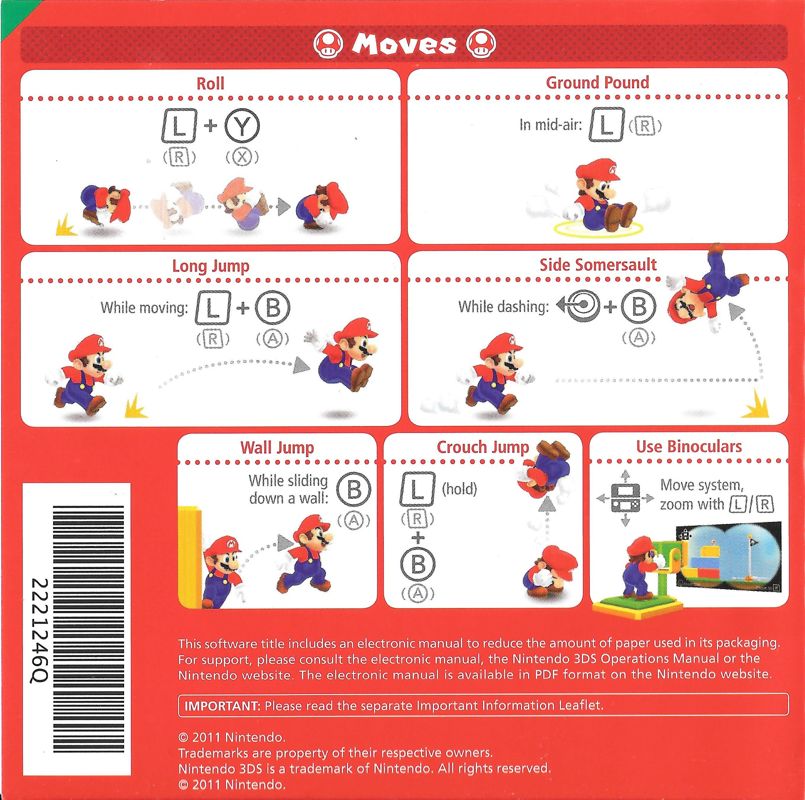 Super Mario 3d Land Cover Or Packaging Material Mobygames