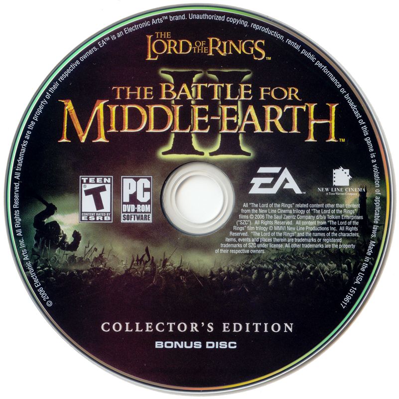 Extras for The Lord of the Rings: The Battle for Middle-earth II (Collector's Edition) (Windows): Bonus Disc