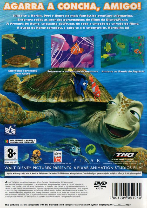 Back Cover for Disney•Pixar Finding Nemo (PlayStation 2)