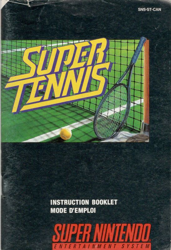 Manual for Super Tennis (SNES): Front