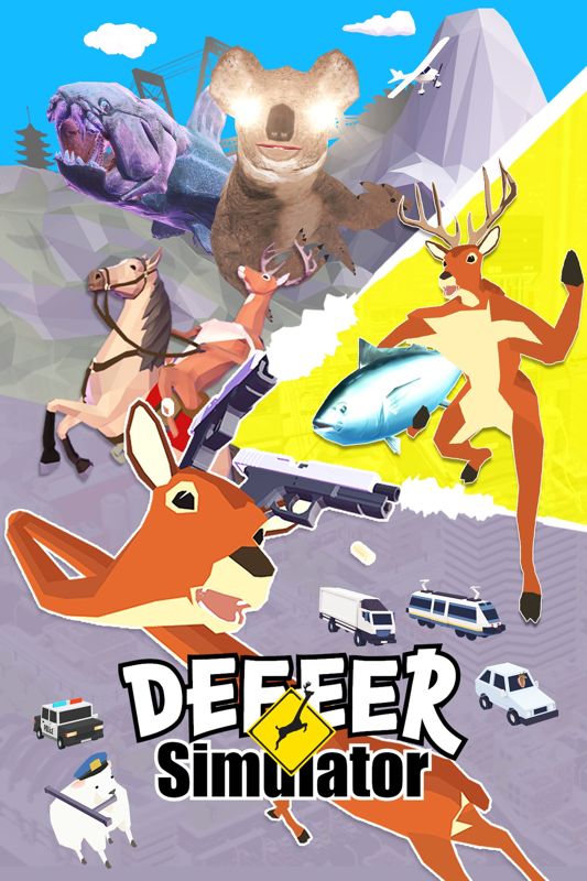 Front Cover for DEEEER Simulator (Windows Apps and Xbox Cloud Gaming and Xbox One and Xbox Series) (download/streaming release)