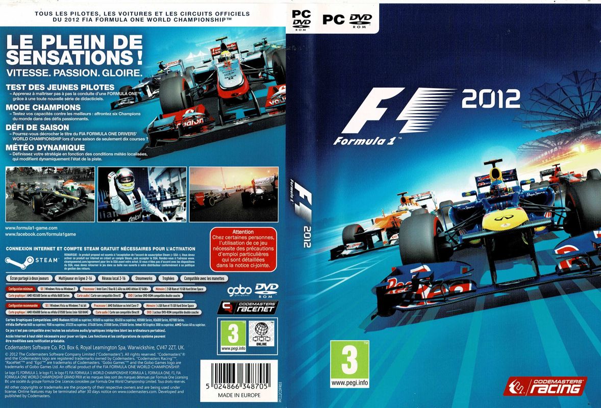 Full Cover for F1 2012 (Windows)