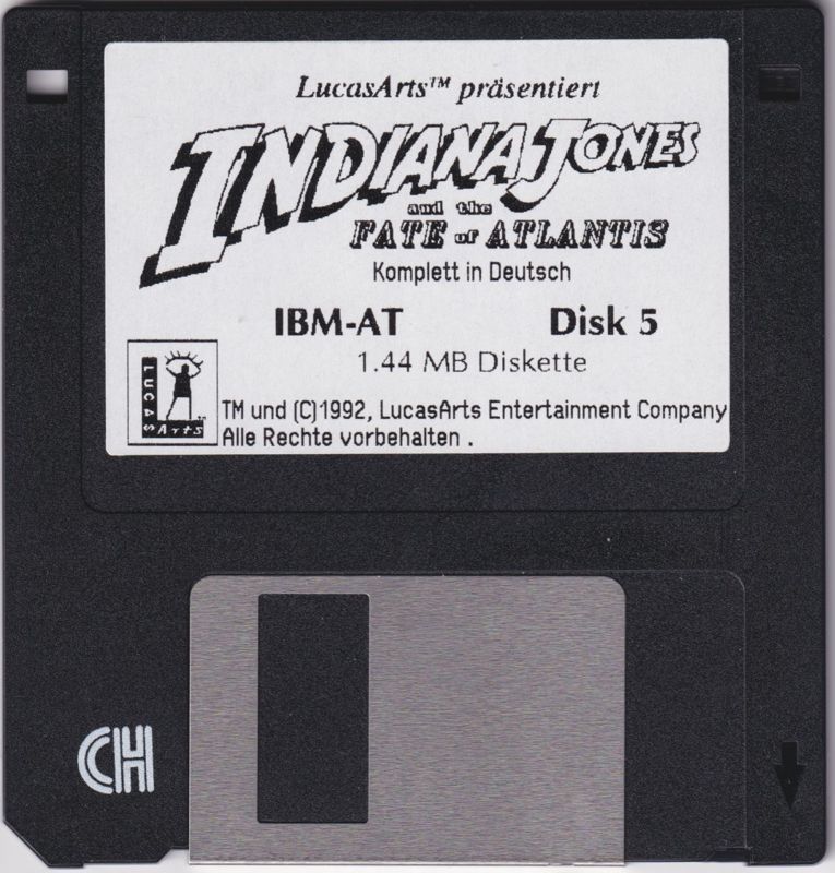 Media for Indiana Jones and the Fate of Atlantis (DOS) (3.5" disk release - includes a hint book and poster): Disk 5