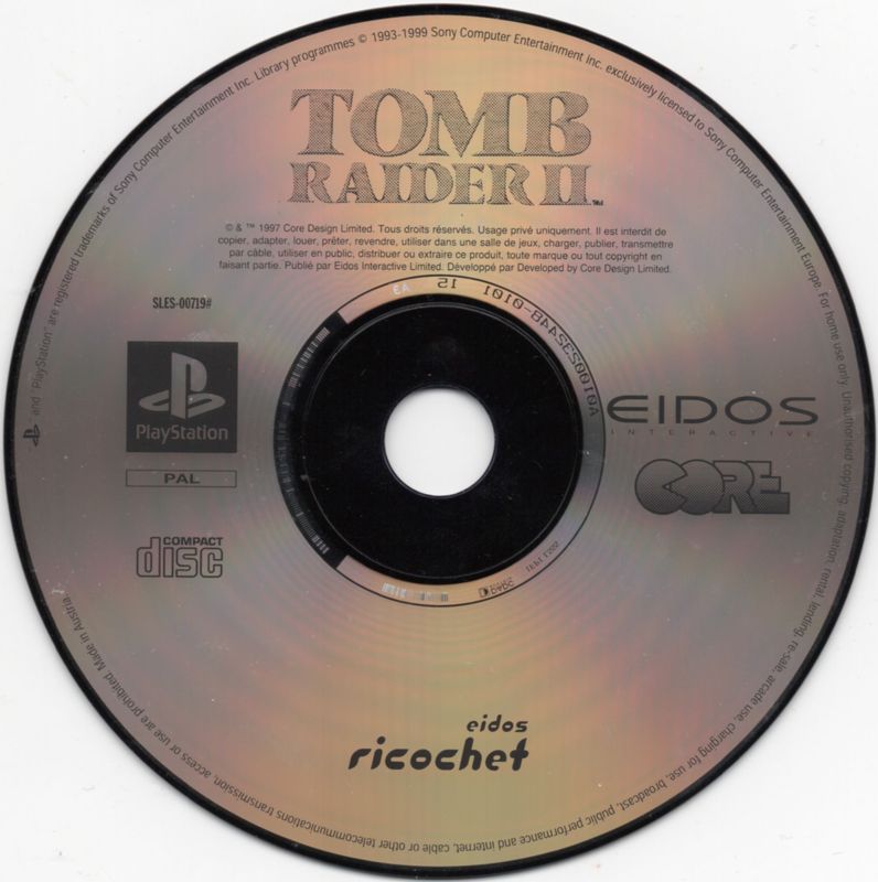 Media for Tomb Raider II (PlayStation) (Value Series release)