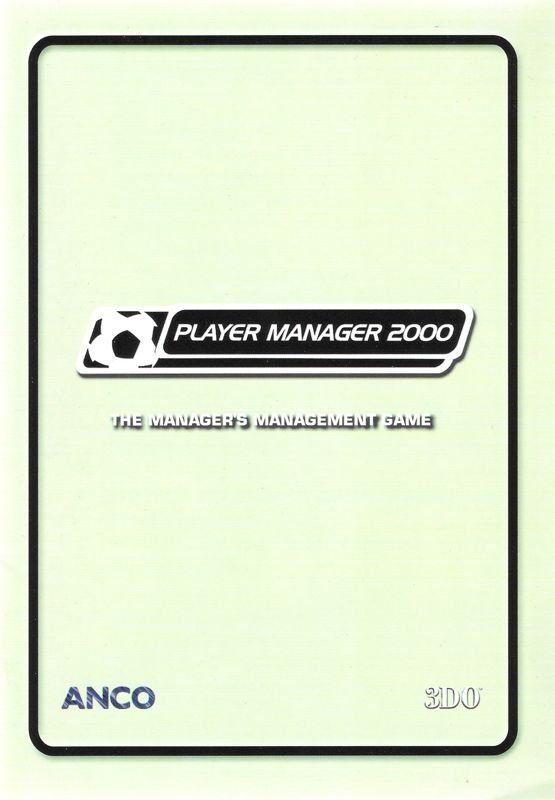 Manual for Player Manager 2000 (Windows): Front