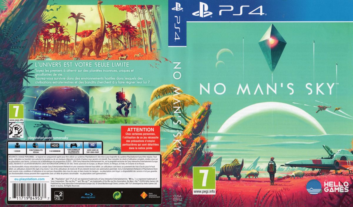 Full Cover for No Man's Sky (PlayStation 4)