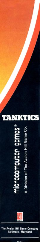 Spine/Sides for Tanktics (Apple II and Atari 8-bit and Commodore PET/CBM and TRS-80): Right