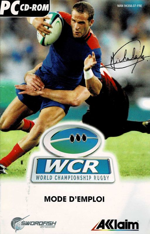 WCR: World Championship Rugby cover or packaging material - MobyGames