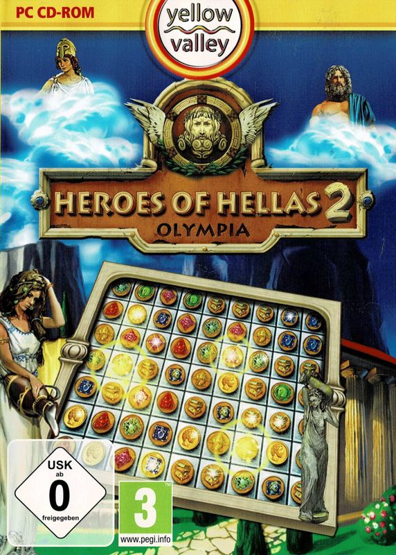 Front Cover for Heroes of Hellas 2: Olympia (Windows) (Yellow Valley release)