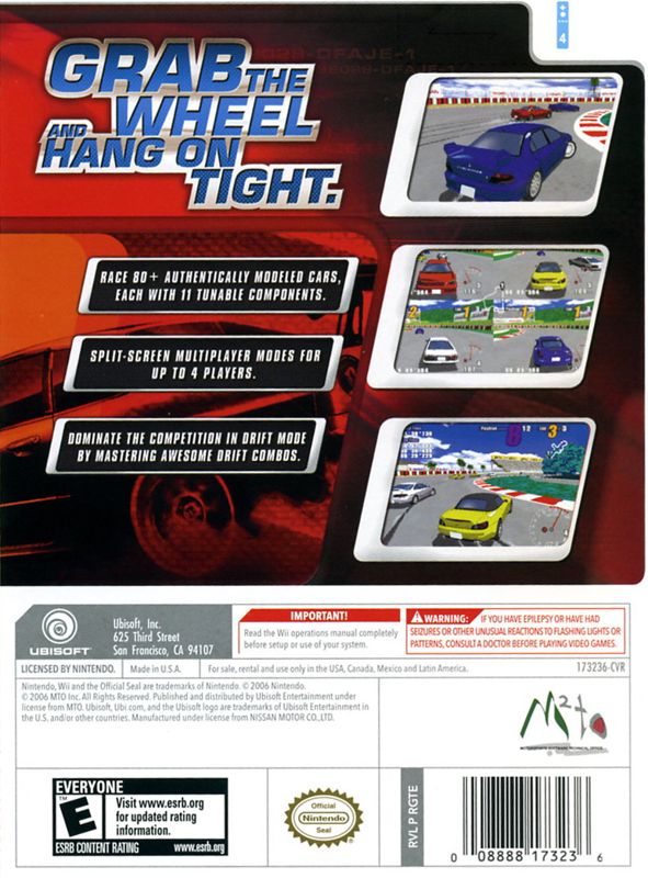 Back Cover for GT Pro Series (Wii)