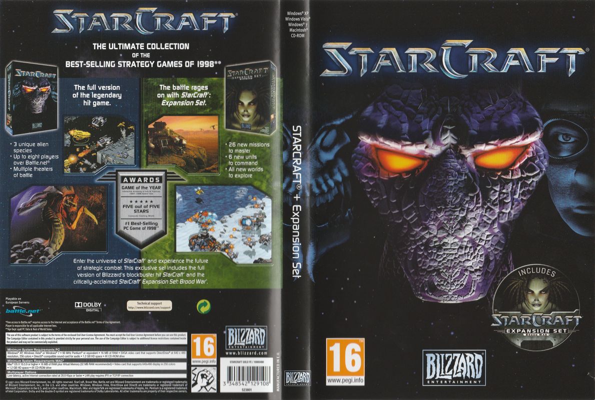 Full Cover for StarCraft: Anthology (Macintosh and Windows) (2011 general European release)
