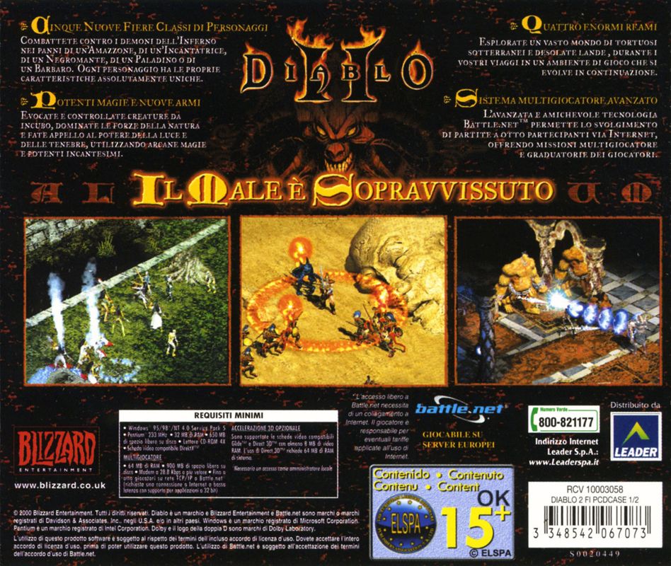 Other for Diablo II (Windows): Disc 1 Jewel Case - Back