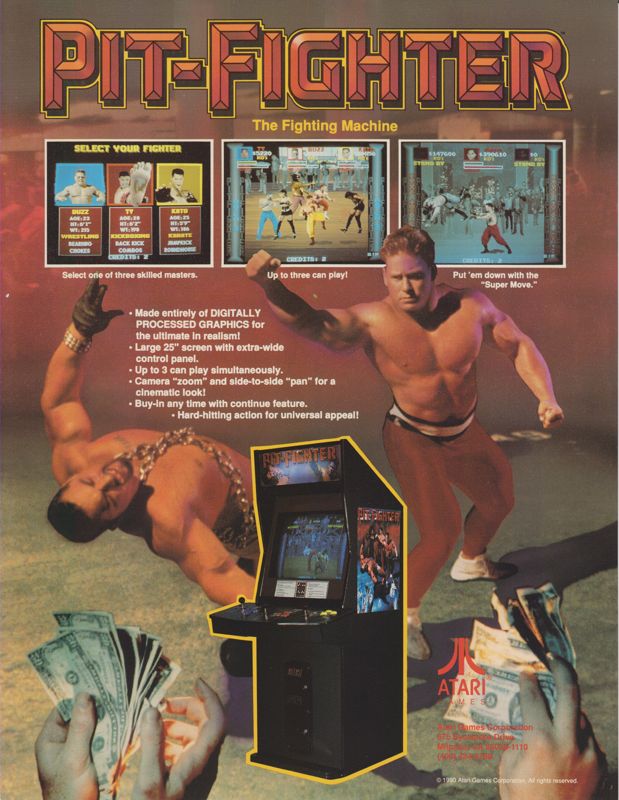 Front Cover for Pit-Fighter (Arcade): Flyer - front