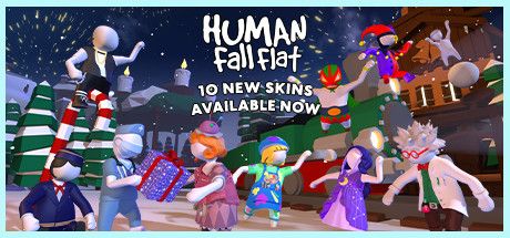 Front Cover for Human: Fall Flat (Macintosh and Windows) (Steam release; after Linux support was discontinued): 10 New Skins Available Now