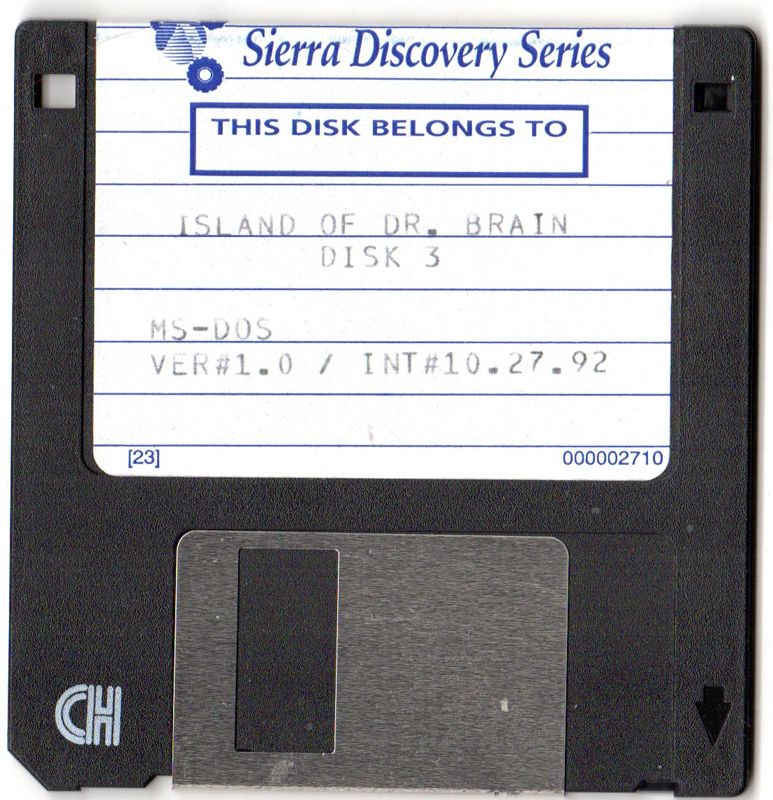 Media for The Island of Dr. Brain (DOS) (Sierra Discovery Series): Disk 3