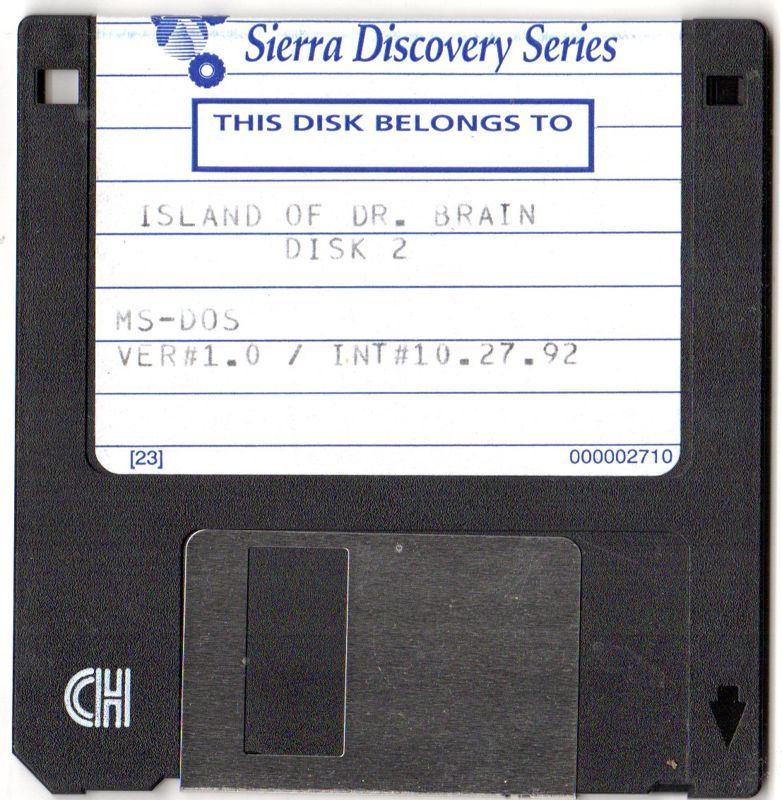 Media for The Island of Dr. Brain (DOS) (Sierra Discovery Series): Disk 2