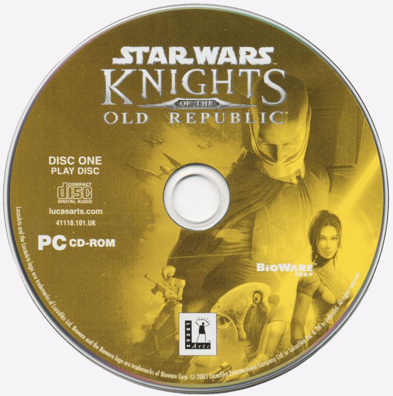 Media for Star Wars: Knights of the Old Republic (Windows): Disc 1