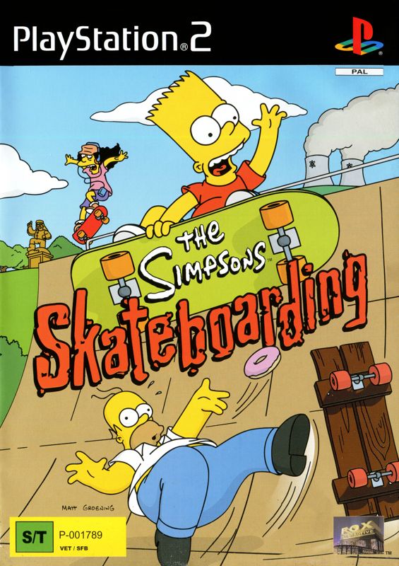 Front Cover for The Simpsons: Skateboarding (PlayStation 2)